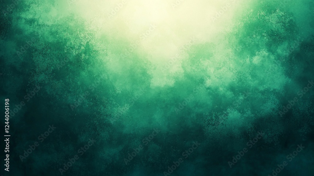 Poster whispers of lush green mist swirl throughout the scene, illuminated by a soft, warm light. the atmos