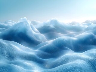 A serene landscape of soft, undulating waves in varying shades of blue, evoking a tranquil and calming atmosphere, perfect for soothing backgrounds or nature themes.