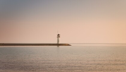 바닷가의 작은 등대