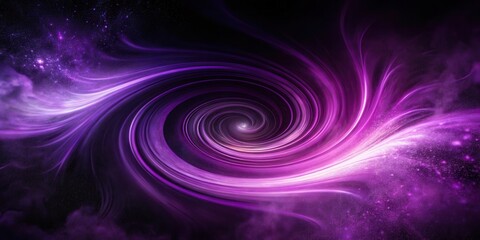Obraz premium Cosmic Vortex A Swirling Galaxy of Purple Nebulae and Stellar Dust