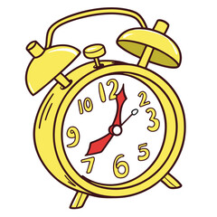 Timer Icon – Cartoon Style Yellow Buttons, Isolated