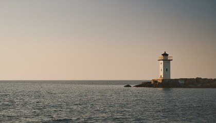 바닷가의 작은 등대