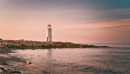 바닷가의 작은 등대