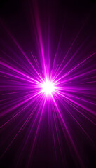 Pink Bright Shiny Flash. Glow Star Burst, studio lighting. with white shades