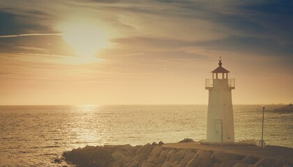바닷가의 작은 등대