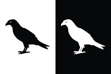 Download Osprey Silhouette Vector Icon Bold Black & White.