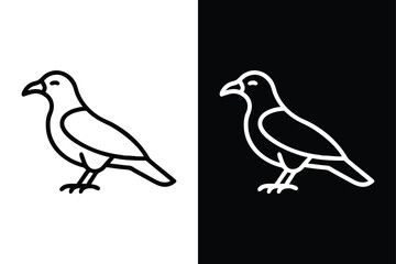 Download Osprey Silhouette Vector Icon Bold Black & White.