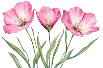 Obraz premium pink spring flowers on Transparent PNG