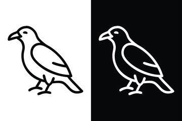 Download Osprey Silhouette Vector Icon Bold Black & White.