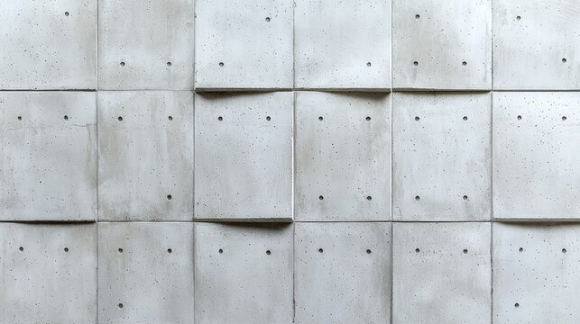 Textured concrete wall paneling, modern architecture background