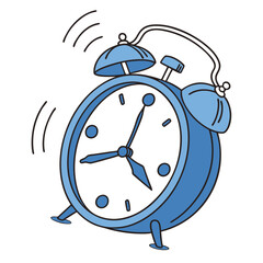 Timer Icon – Cartoon Style blue  Buttons, Isolated