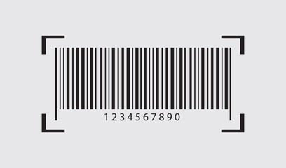Scanning barcode icon. fake bar code sign icon for web design and  product distribution. vector.