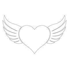 Obraz premium heart with wings