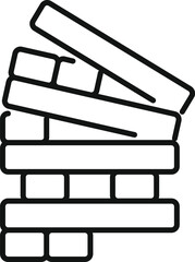 Wooden blocks stacked high, balancing precariously, representing risk management, strategy, and potential collapse in business or investment
