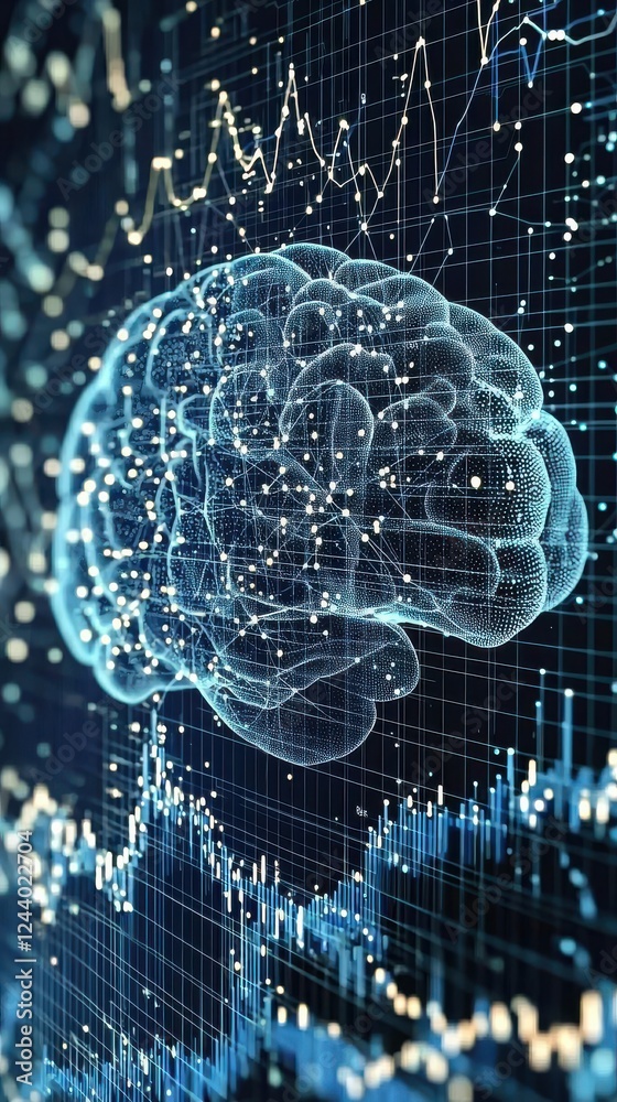 Poster analyzing neural networks in data science virtual lab infographic digital environment close-up techn