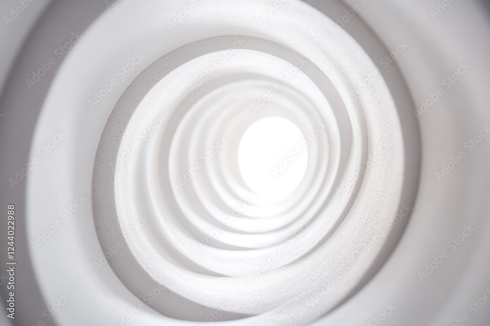 Poster A detailed view of a white circular object with no context