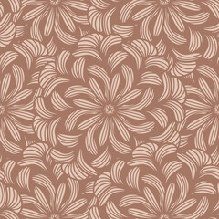 Dynamic elegant abundant luxurious mocha mousse brown abstract fluent floral