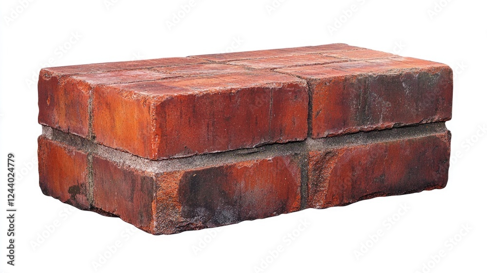 Poster a pile of red bricks stacked high, suitable for construction or diy projects