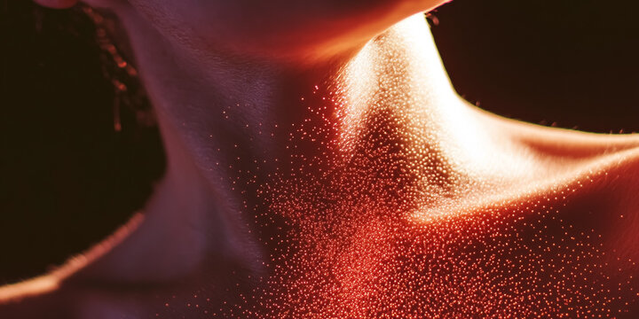 Close-up of irritated human skin with visible redness and rash texture, showing signs of inflammation or allergic reaction, suitable for medical and dermatology concepts.