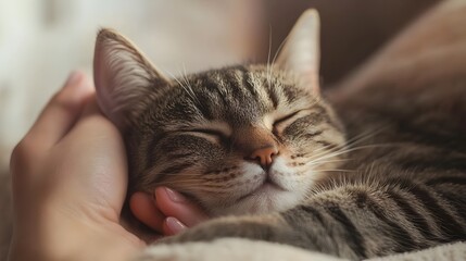 Relaxed Cat Getting Gentle Nail Trim by Attentive Owner During Grooming Session