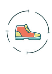 Vektor Turnschuh Illustration symbol für sportliche Aktivität