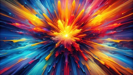 Obraz premium Vibrant Hues Exploding in a Symphony of Color and Light