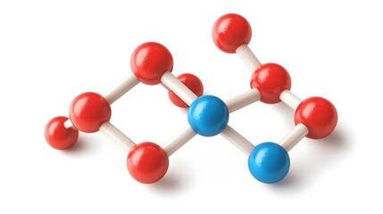 Obraz premium 3D of Carnosine Peptide Molecular Structure on White Background