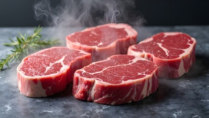 Fototapeta premium Delicious steak to be cooked