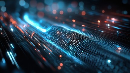 An upclose image of the noninvasive monitors sensor probe showcasing its delicate components and innovative technology that allow continuous monitoring without any skin tration or discomfort.