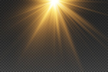 Star light effect with rays of light. On a transparent background. © Oleksandr