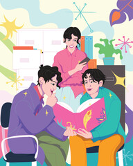 Fantasy-style teamwork illustration, depicting a collaborative team with unity, strategy, and dynamic energy.