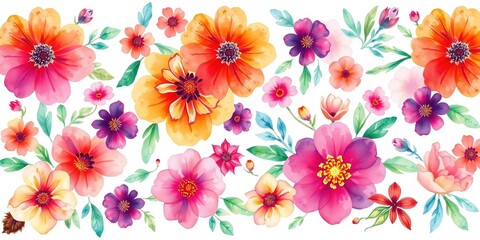 Captivating Watercolor Floral Tapestry