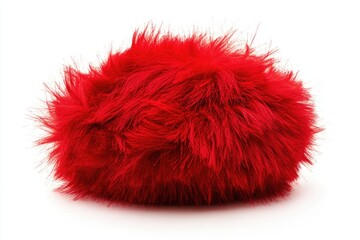 A close-up shot of a small red cat sitting on a white surface, looking straight ahead