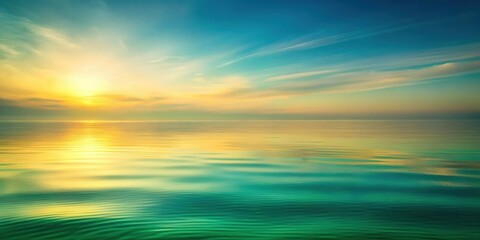Fototapeta premium Serene Ocean Sunset Golden Hues Reflecting on Calm Waters