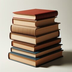 Four books are stacked on top of each other against a white background.&nbsp;  
