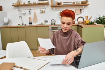 young freelancer in a modern apartment