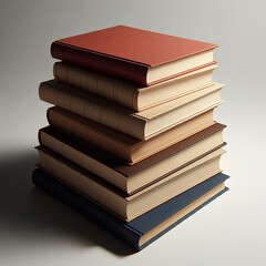 Four books are stacked on top of each other against a white background.&nbsp;  
