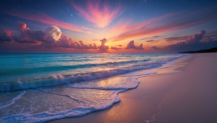 Wonderful wallpaper sun over the coast