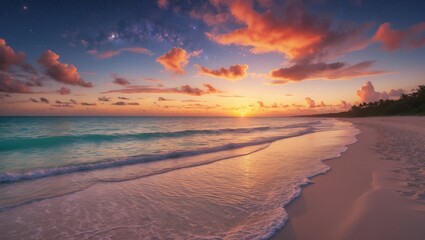 Wonderful wallpaper sun over the coast