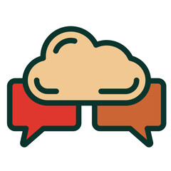 Cloud Communication Icon