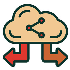 Cloud Distribution Icon