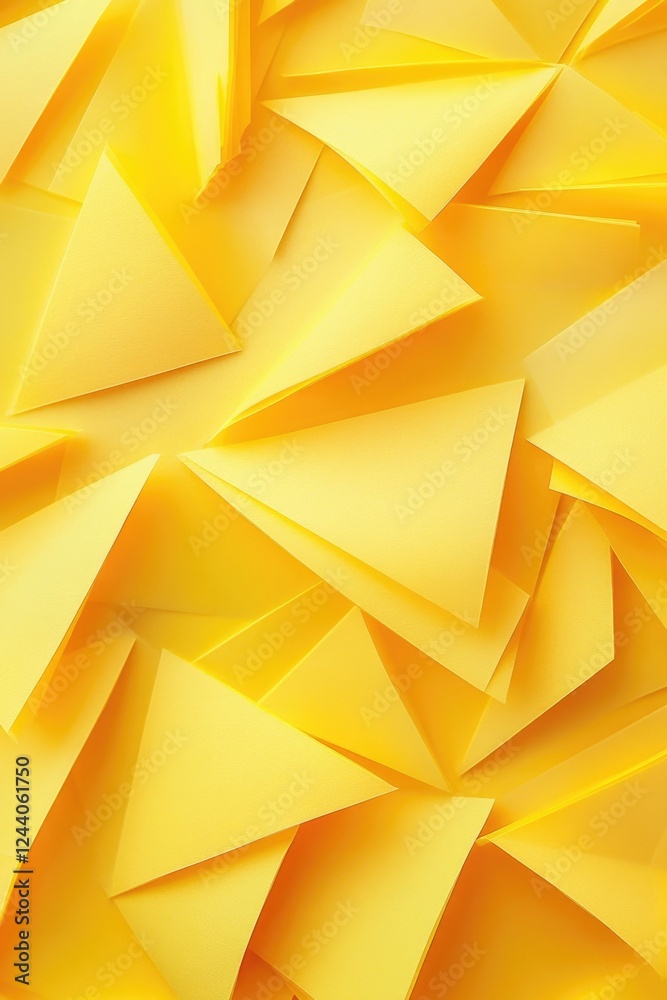 Leinwandbilder a close-up view of a stack of yellow papers with edges folded and creased