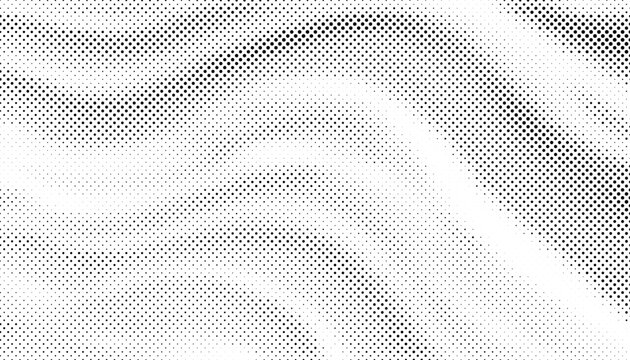 Black and white abstract transition pattern with dynamic Flow effect. Halftone pattern with stripes shape. Vector Format Illustration 