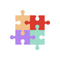 Obraz premium colorful puzzle pieces