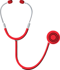 Medical And Healthcare Stethoscope Icon In Flat Design Style