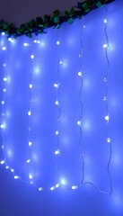 Naklejka premium LED diodes panel elements, garland background, Backlit. with white shades
