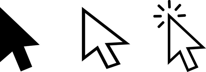 Cursor flat icon. symbol in trendy flat style on white background. Click arrow. Cursor line icon. Icon for design. Easily editable