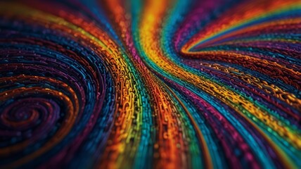 Colorful abstract wave pattern with intricate texture and deep swirling motion