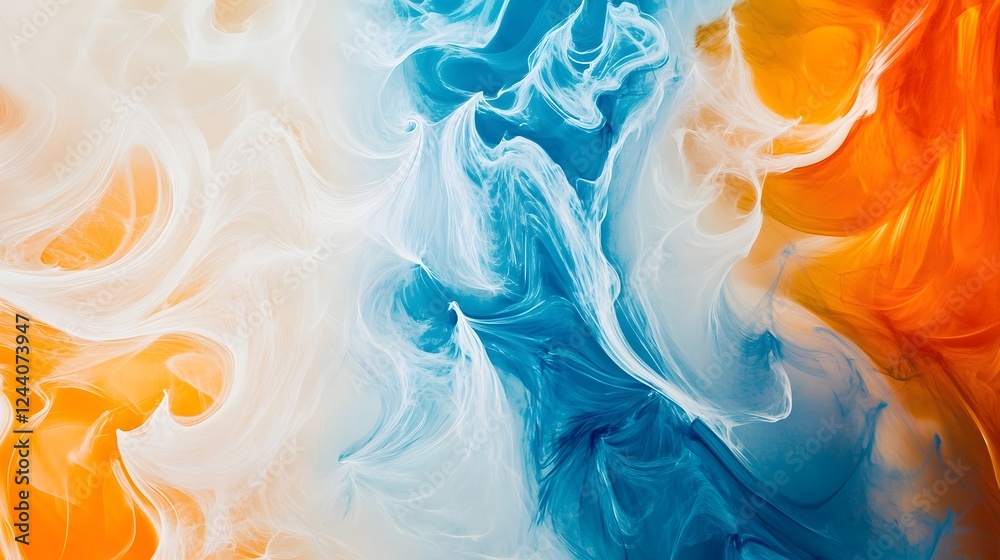 Aufkleber mesmerizing fluid swirls of vibrant colors and dynamic movements