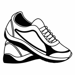 sport shoes vector illustration
